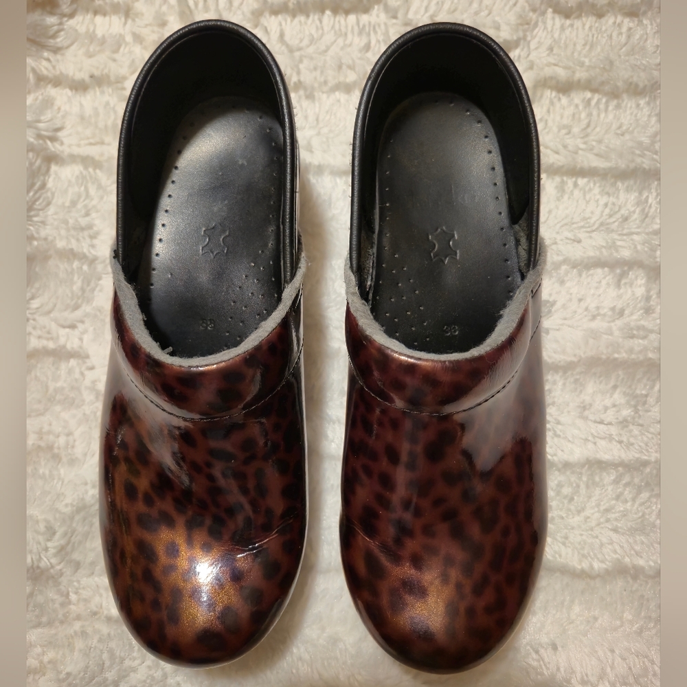 Dansko Animal‎ Print Clogs - Brown and Black